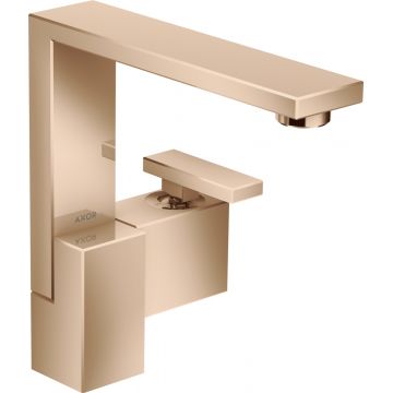 Baterie lavoar Hansgrohe Axor Edge 190 ventil push-open red gold lustruit