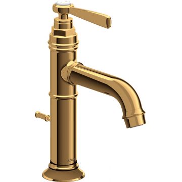 Baterie lavoar Hansgrohe Axor Montreux 100 ventil pop-up gold optic lustruit