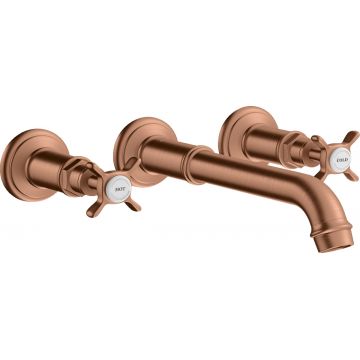 Baterie lavoar Hansgrohe Axor Montreux cu pipa 165-225mm din 3 elemente necesita corp ingropat red gold periat