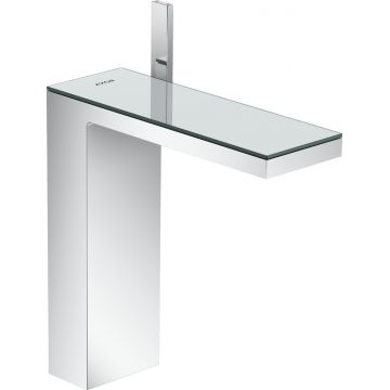 Baterie lavoar Hansgrohe Axor MyEdition 230 ventil push-open crom/sticla oglinda