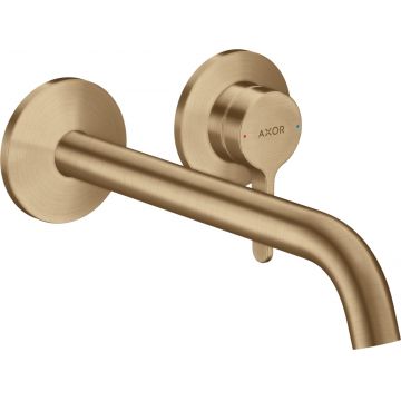 Baterie lavoar Hansgrohe Axor ONE cu pipa 220mm din 2 elemente necesita corp ingropat bronz periat