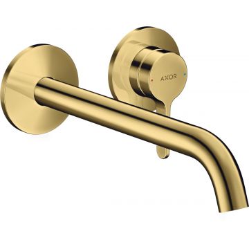 Baterie lavoar Hansgrohe Axor ONE cu pipa 220mm din 2 elemente necesita corp ingropat gold optic lustruit