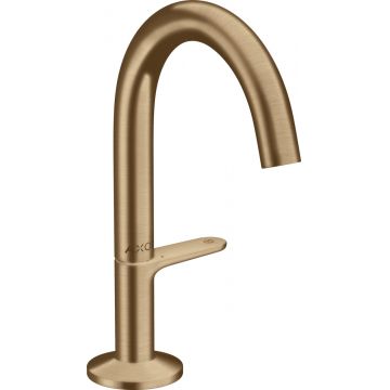 Baterie lavoar Hansgrohe Axor ONE Select 140 ventil push-open bronz periat