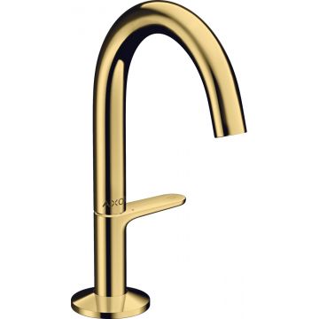 Baterie lavoar Hansgrohe Axor ONE Select 140 ventil push-open gold optic lustruit