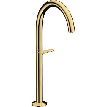 Baterie lavoar Hansgrohe Axor ONE Select 260 pentru lavoar tip bol ventil push-open gold optic lustruit