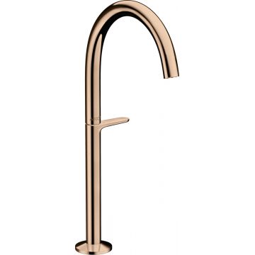 Baterie lavoar Hansgrohe Axor ONE Select 260 pentru lavoar tip bol ventil push-open red gold lustruit