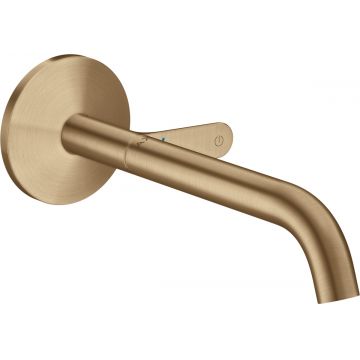 Baterie lavoar Hansgrohe Axor ONE Select cu pipa 220mm montaj incastrat necesita corp ingropat bronz periat