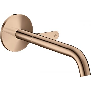 Baterie lavoar Hansgrohe Axor ONE Select cu pipa 220mm montaj incastrat necesita corp ingropat red gold lustruit