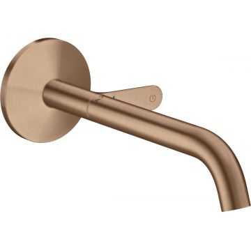 Baterie lavoar Hansgrohe Axor ONE Select cu pipa 220mm montaj incastrat necesita corp ingropat red gold periat