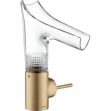 Baterie lavoar Hansgrohe Axor Starck V 140 Diamond Cut bronz periat