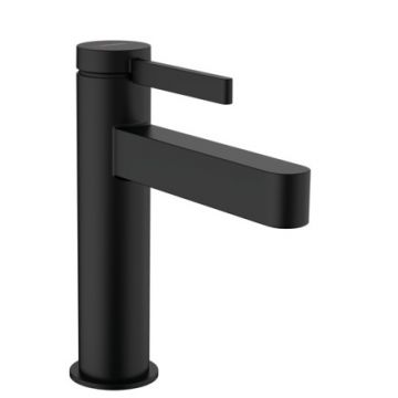 Baterie lavoar Hansgrohe Finoris 110 ventil push-open negru mat