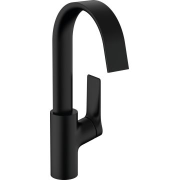 Baterie lavoar Hansgrohe Vivenis 210 cu pipa rotativa ventil pop-up negru mat