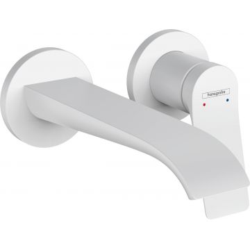 Baterie lavoar Hansgrohe Vivenis cu pipa 192mm montaj incastrat necesita corp ingropat alb mat