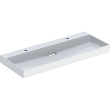 Lavoar dublu Geberit ONE 120x48cm montare pe mobilier scurgere speciala alb