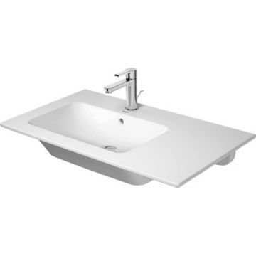 Lavoar Duravit ME by Starck 83x49cm orientare stanga si finisaj WonderGliss montare pe mobilier