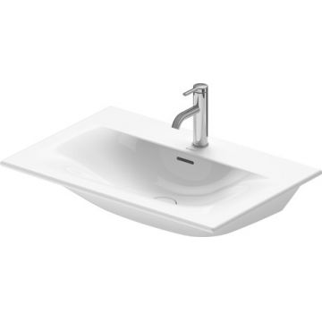 Lavoar Duravit Viu 73x49cm cu capac ceramic si ventil push-open inclus finisaj suplimentar