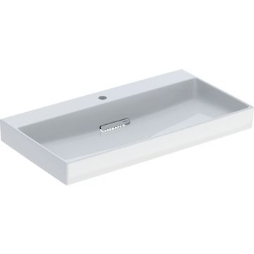 Lavoar Geberit ONE 90x48cm montare pe mobilier fara preaplin scurgere speciala sifon inclus KeraTect alb