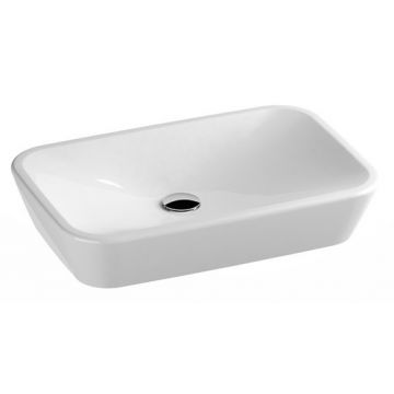 Lavoar tip bol Ravak Ceramic R 60x40x12cm fara orificiu baterie fara preaplin alb