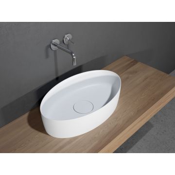 Lavoar tip bol Riho Oval 58x35cm solid surface alb mat