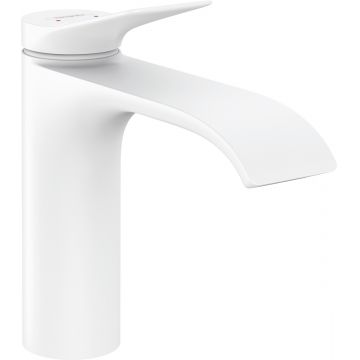 Baterie lavoar Hansgrohe Vivenis 110 fara ventil alb mat