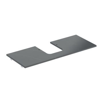 Blat pentru lavoar Geberit One cu decupaj central 120 cm tip marmura neagra