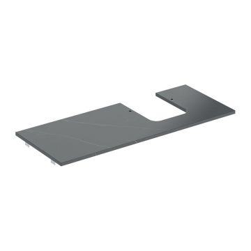 Blat pentru lavoar Geberit One cu decupaj dreapta 120 cm tip marmura neagra