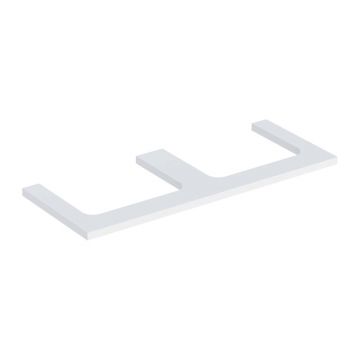 Blat pentru lavoar Geberit One cu decupaj dublu alb mat 135 cm