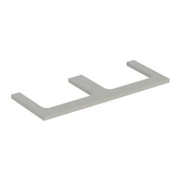 Blat pentru lavoar Geberit One cu decupaj dublu greige mat 135 cm