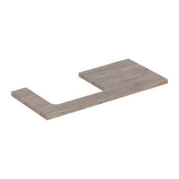 Blat pentru lavoar Geberit One cu decupaj in stanga nuc american Hickory 105 cm