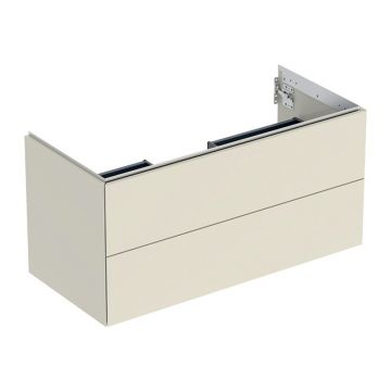 Dulap baza suspendat Geberit One gri nisip lucios 120 cm cu 2 sertare