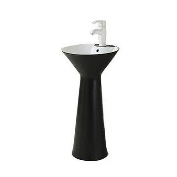 Lavoar freestanding Fluminia Ketty-MB alb - negru 44 cm