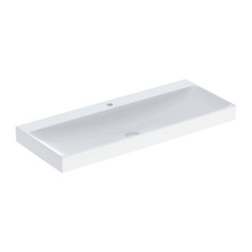 Lavoar pe mobilier Geberit One 120 cm alb lucios cu orificiu baterie